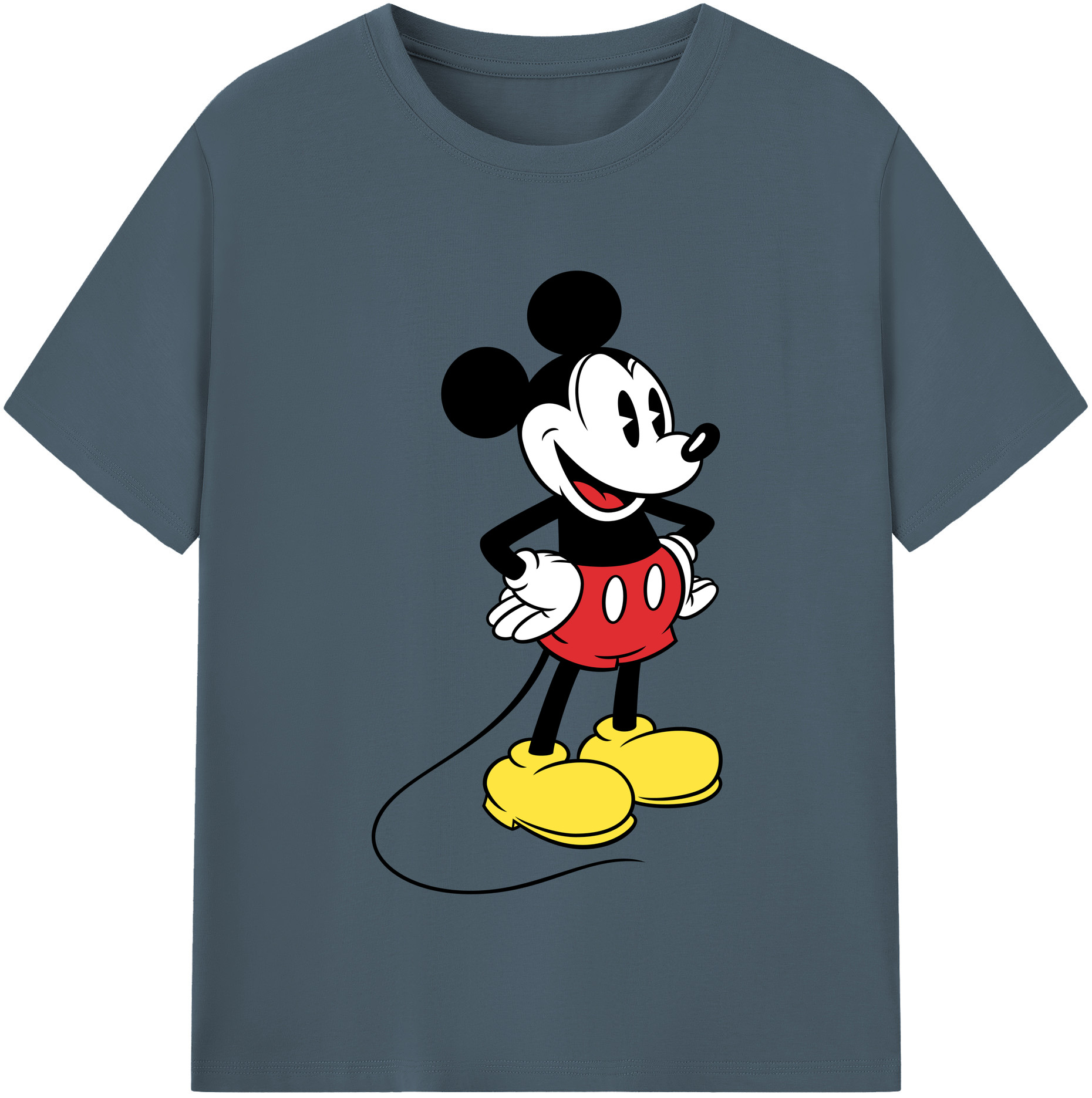 （画像用） ミッキーマウス Mickey Mouse 綿100％半袖Tシャツ（フロントプリント）